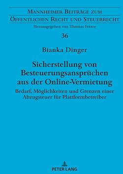 Télécharger le livre :  Sicherstellung von Besteuerungsanspruechen aus der Online-Vermietung