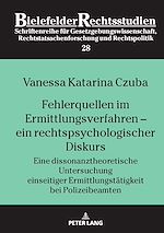 Télécharger le livre :  Fehlerquellen im Ermittlungsverfahren –  ein rechtspsychologischer Diskurs