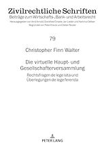 Télécharger le livre :  Die virtuelle Haupt- und Gesellschafterversammlung