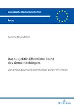 Télécharger le livre :  Das subjektiv-oeffentliche Recht des Gemeindebuergers