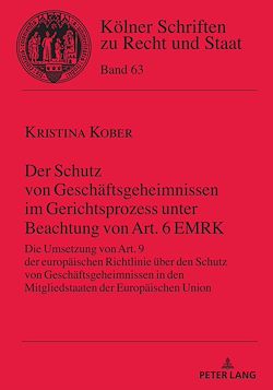 Télécharger le livre :  Der Schutz von Geschaeftsgeheimnissen im Gerichtsprozess unter Beachtung von Art. 6 EMRK