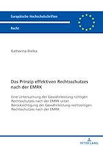 Télécharger le livre :  Das Prinzip effektiven Rechtsschutzes nach der EMRK