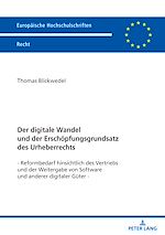 Télécharger le livre :  Der digitale Wandel und der Erschoepfungsgrundsatz des Urheberrechts