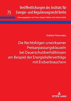 Télécharger le livre :  Die Rechtsfolgen unwirksamer Preisanpassungsklauseln bei Dauerschuldverhaeltnissen am Beispiel der Energieliefervertraege mit Endverbrauchern