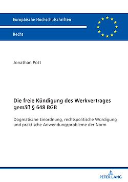 Télécharger le livre :  Die freie Kuendigung des Werkvertrages gemaeß § 648 BGB