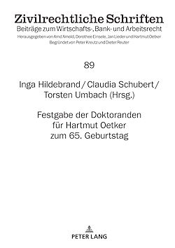 Télécharger le livre :  Festgabe der Doktoranden fuer Hartmut Oetker zum 65. Geburtstag
