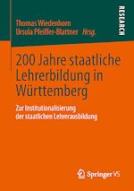 Télécharger le livre :  200 Jahre staatliche Lehrerbildung in Württemberg