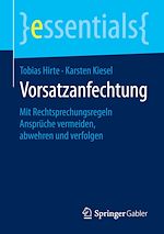 Télécharger le livre :  Vorsatzanfechtung