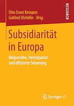 Télécharger le livre :  Subsidiarität in Europa