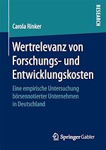 Télécharger le livre :  Wertrelevanz von Forschungs- und Entwicklungskosten