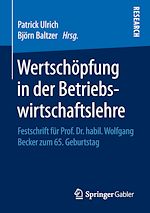 Télécharger le livre :  Wertschöpfung in der Betriebswirtschaftslehre