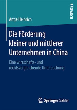 Téléchargez le livre :  Die Förderung kleiner und mittlerer Unternehmen in China