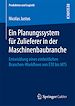 Télécharger le livre :  Ein Planungssystem für Zulieferer in der Maschinenbaubranche