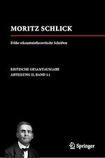 Télécharger le livre :  Moritz Schlick. Frühe erkenntnistheoretische Schriften