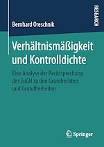 Télécharger le livre :  Verhältnismäßigkeit und Kontrolldichte