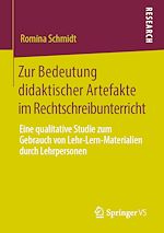 Télécharger le livre :  Zur Bedeutung didaktischer Artefakte im Rechtschreibunterricht