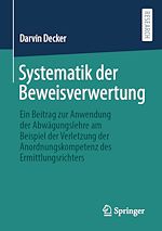 Télécharger le livre :  Systematik der Beweisverwertung