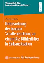 Download this eBook Untersuchung der tonalen Schallentstehung an einem Kfz-Kühlerlüfter in Einbausituation