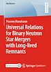 Télécharger le livre :  Universal Relations for Binary Neutron Star Mergers with Long-lived Remnants