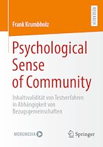 Télécharger le livre :  Psychological Sense of Community