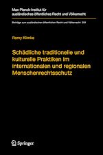 Télécharger le livre :  Schädliche traditionelle und kulturelle Praktiken im internationalen und regionalen Menschenrechtsschutz