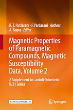 Télécharger le livre :  Magnetic Properties of Paramagnetic Compounds, Magnetic Susceptibility Data, Volume 2