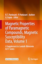 Télécharger le livre :  Magnetic Properties of Paramagnetic Compounds, Magnetic Susceptibility Data, Volume 1
