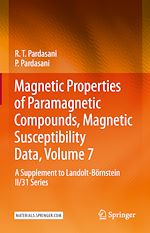 Télécharger le livre :  Magnetic Properties of Paramagnetic Compounds, Magnetic Susceptibility Data, Volume 7