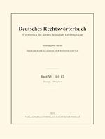 Télécharger le livre :  Deutsches Rechtswörterbuch