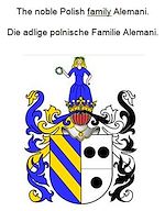 Télécharger le livre :  The noble Polish family Alemani. Die adlige polnische Familie Alemani.