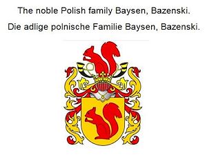 Téléchargez le livre :  The noble Polish family Baysen, Bazenski. Die adlige polnische Familie Baysen, Bazenski.