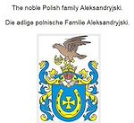 Télécharger le livre :  The noble Polish family Aleksandryjski. Die adlige polnische Familie Aleksandryjski.