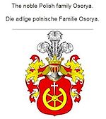Télécharger le livre :  The noble Polish family Osorya. Die adlige polnische Familie Osorya.