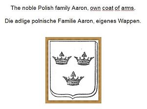 Téléchargez le livre :  The noble Polish family Aaron, own coat of arms. Die adlige polnische Familie Aaron, eigenes Wappen.