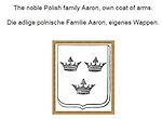 Télécharger le livre :  The noble Polish family Aaron, own coat of arms. Die adlige polnische Familie Aaron, eigenes Wappen.