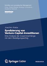 Télécharger le livre :  Syndizierung von Venture-Capital-Investitionen