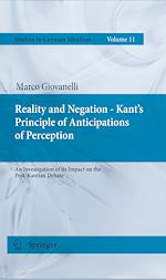 Télécharger le livre :  Reality and Negation - Kant's Principle of Anticipations of Perception