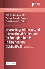 Download this eBook Proceedings of the Second International Conference on Emerging Trends in Engineering (ICETE 2023)
