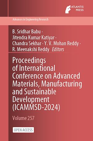 Téléchargez le livre :  Proceedings of International Conference on Advanced Materials, Manufacturing and Sustainable Development (ICAMMSD-2024)