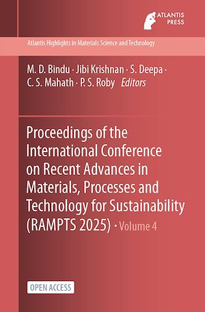 Téléchargez le livre :  Proceedings of the International Conference on Recent Advances in Materials, Processes and Technology for Sustainability (RAMPTS 2025)