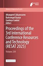 Télécharger le livre :  Proceedings of the 3rd International Conference Resources and Technology (RESAT 2025)