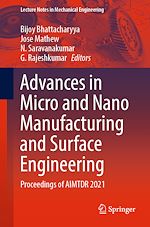 Télécharger le livre :  Advances in Micro and Nano Manufacturing and Surface Engineering