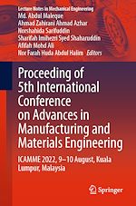 Télécharger le livre :  Proceeding of 5th International Conference on Advances in Manufacturing and Materials Engineering
