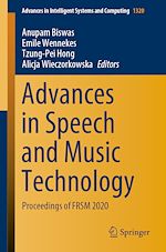 Télécharger le livre :  Advances in Speech and Music Technology