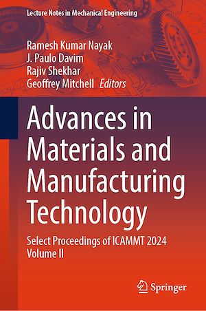 Téléchargez le livre :  Advances in Materials and Manufacturing Technology