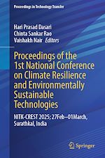 Télécharger le livre :  Proceedings of the 1st National Conference on Climate Resilience and Environmentally Sustainable Technologies