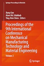 Télécharger le livre :  Proceedings of the 9th International Conference on Mechanical Manufacturing Technology and Material Engineering