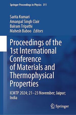 Téléchargez le livre :  Proceedings of the 1st International Conference on Materials and Thermophysical Properties