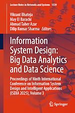 Télécharger le livre :  Information System Design: Big Data Analytics and Data Science