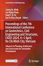 Télécharger le livre :  Proceedings of the 7th International Conference on Geotechnics, Civil Engineering and Structures, CIGOS 2024, 4-5 April, Ho Chi Minh City, Vietnam